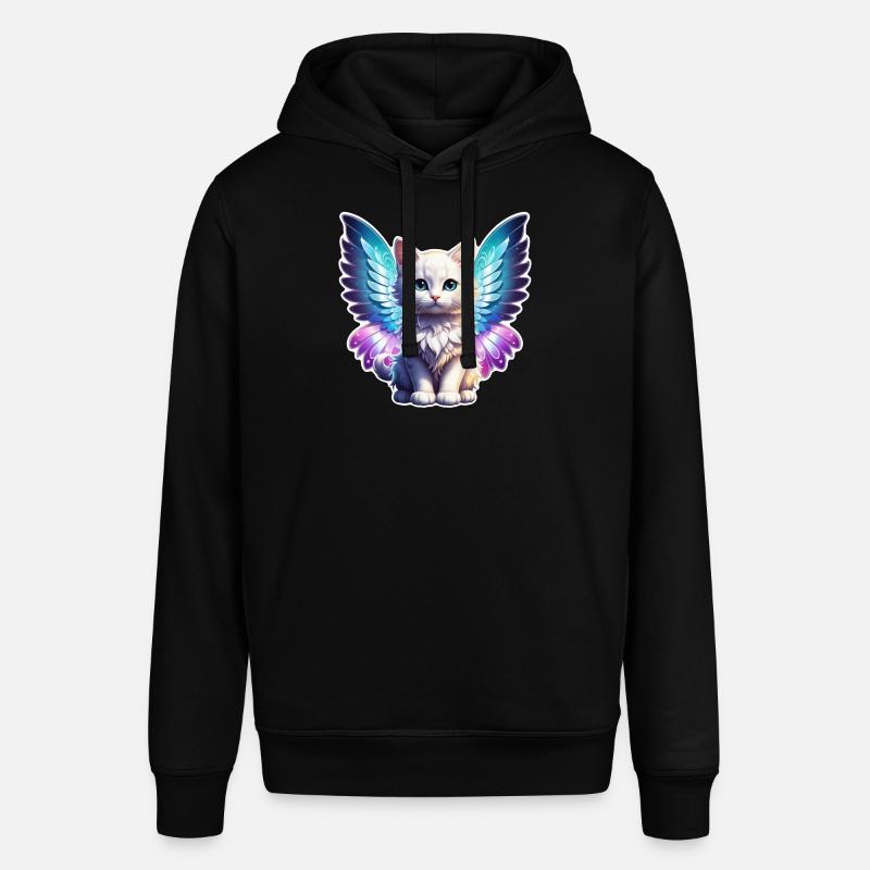 chat avec des ailes - Sweat à capuche SOUNDER Stanley/Stella Unisexe - noir