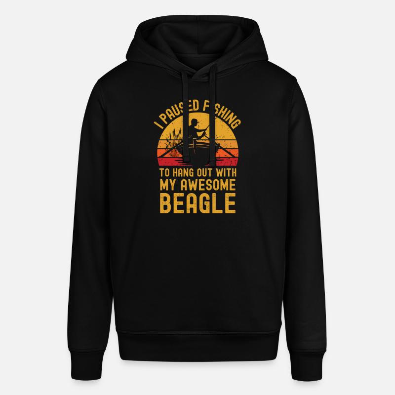 Pêche, pêche et beagle - Sweat à capuche SOUNDER Stanley/Stella Unisexe - noir