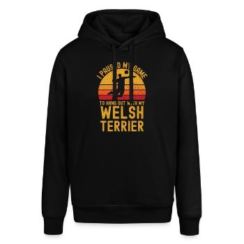 Volleyball and Welsh Terriers - Stanley/Stella SOUNDER Unisex Hoodie - black - Front - Alina (178cm) & Michal (187cm)
