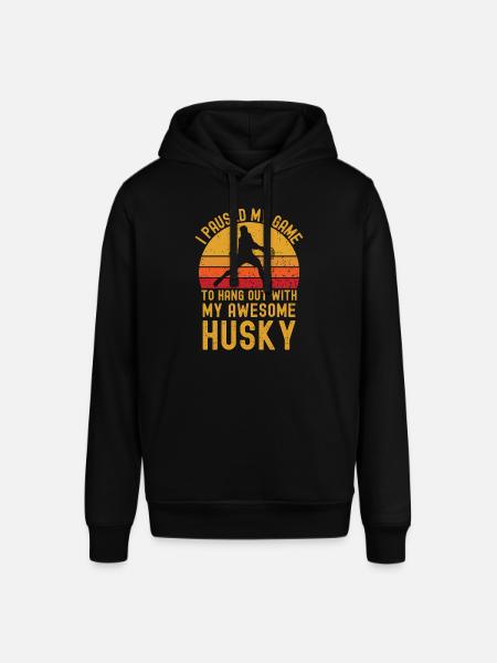 Tennis og Husky - Stanley/Stella SOUNDER unisex hoodie - sort