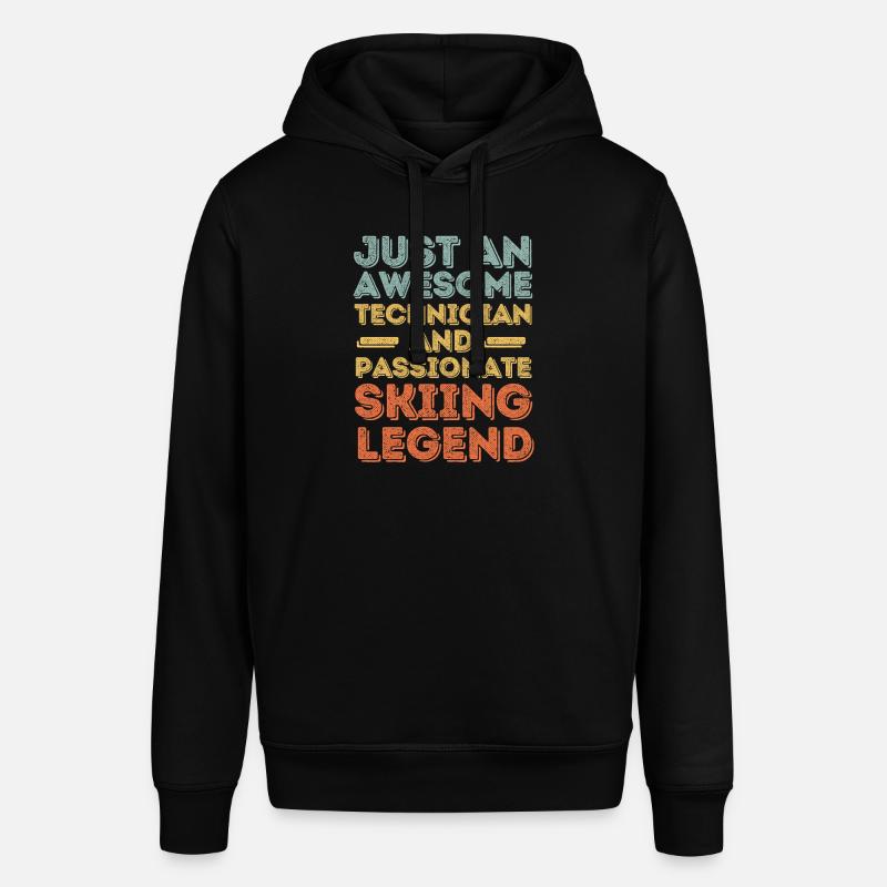 Technicien Ski rétro - Sweat à capuche SOUNDER Stanley/Stella Unisexe - noir