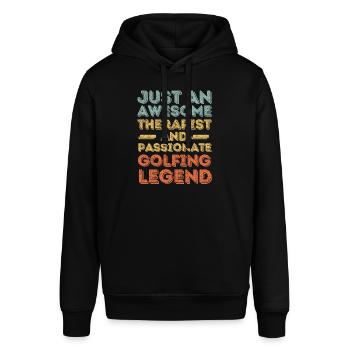 Therapeut Golf retro - Stanley/Stella Unisex Hoodie SOUNDER - Schwarz - Vorne - Alina (178cm) & Michal (187cm)