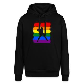 Baseball LGBT Pride - Stanley/Stella Unisex Hoodie SOUNDER - Schwarz - Vorne - Alina (178cm) & Michal (187cm)