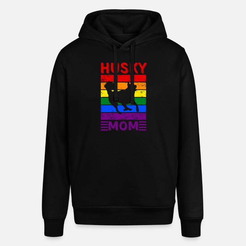 Husky Mom LGBTQ Drapeau arc-en-ciel - Sweat à capuche SOUNDER Stanley/Stella Unisexe - noir