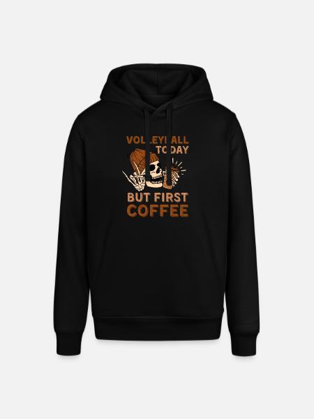 Coffee Volleyball skeleton - Stanley/Stella SOUNDER Unisex Hoodie - black