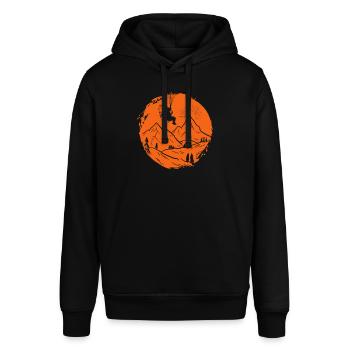 Motorschirmfliegen Paramotoring Motoschirm fliegen - Stanley/Stella Unisex Hoodie SOUNDER - Schwarz - Vorne - Alina (178cm) & Michal (187cm)