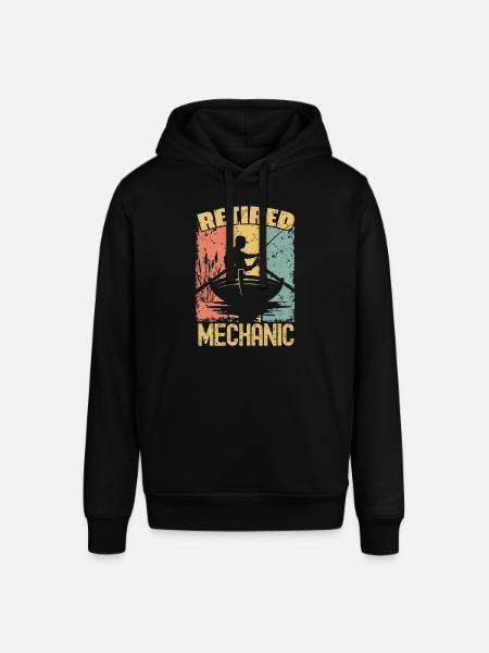 Fishing retired mechanic - Stanley/Stella SOUNDER Unisex Hoodie - black