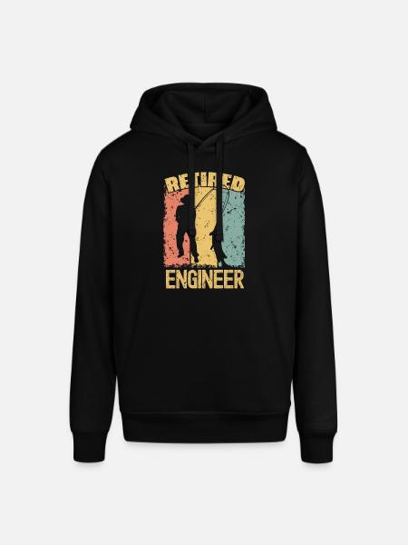 Fishing retired engineer - Stanley/Stella SOUNDER Unisex Hoodie - black