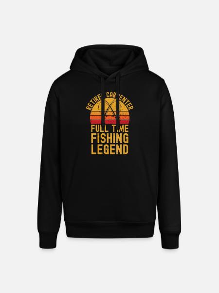 Retired carpenter fishing legend - Stanley/Stella SOUNDER Unisex Hoodie - black