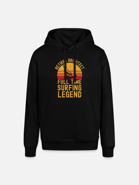Retired architect windsurfing legend - Stanley/Stella SOUNDER Unisex Hoodie - black