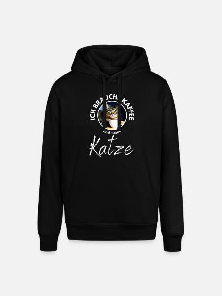 Katze Katzen Kaffee - Stanley/Stella Unisex Hoodie SOUNDER - Schwarz