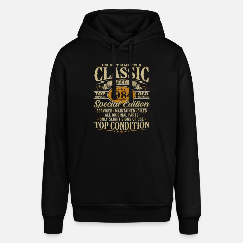 Millésime 1984 Classique Cadeau d’anniversaire - Sweat à capuche SOUNDER Stanley/Stella Unisexe - noir