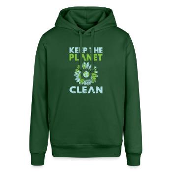 Umwelt Nachhaltigkeit Klima Wandel Spruch Schutz - Stanley/Stella Unisex Hoodie SOUNDER - Flaschengrün - Vorne - Alina (178cm) & Michal (187cm)