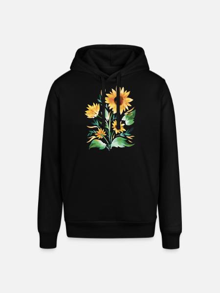 Sonnenblumen handgemalt - Stanley/Stella Unisex Hoodie SOUNDER - Schwarz