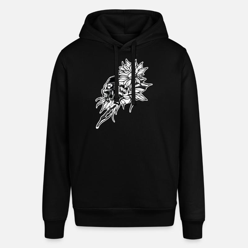 Crâne // Fleur // Illustration - Sweat à capuche SOUNDER Stanley/Stella Unisexe - noir