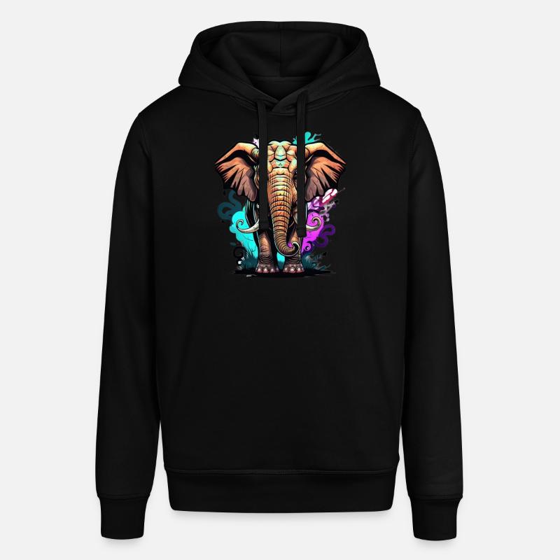 Graffiti éléphant - Sweat à capuche SOUNDER Stanley/Stella Unisexe - noir