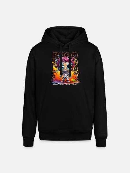 Chibi Shuffle & Booo! Zany Zombie Tee! - Stanley/Stella SOUNDER Unisex Hoodie - black