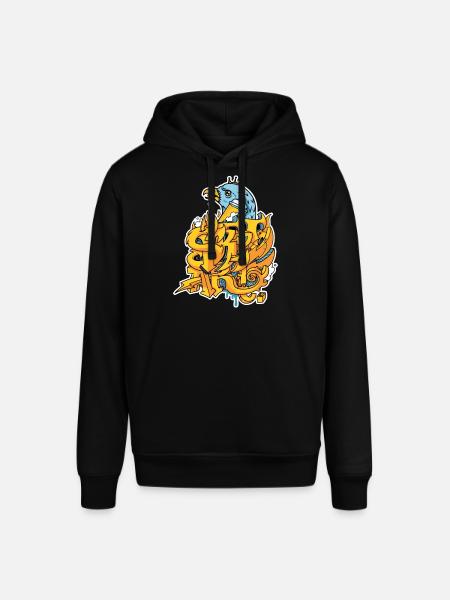 Graffiti street art with eagle and crown - Stanley/Stella SOUNDER Unisex Hoodie - black