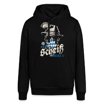 Grantler An Scheiss muas i, Festzelt, Bier & Gaudi - Stanley/Stella Unisex Hoodie SOUNDER - Schwarz - Vorne - Alina (178cm) & Michal (187cm)