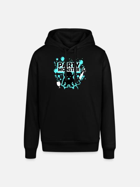 Party monster light blue - Stanley/Stella SOUNDER Unisex Hoodie - black