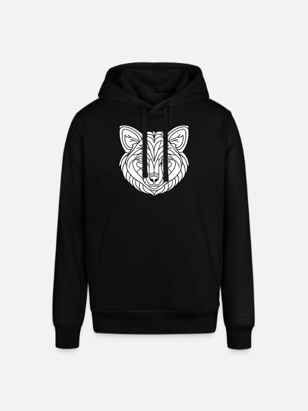 Wolfsgesicht - Stanley/Stella Unisex Hoodie SOUNDER - Schwarz