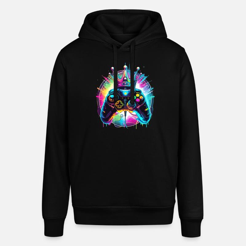 Gaming Controller mit Krone - Stanley/Stella Unisex Hoodie SOUNDER - Schwarz