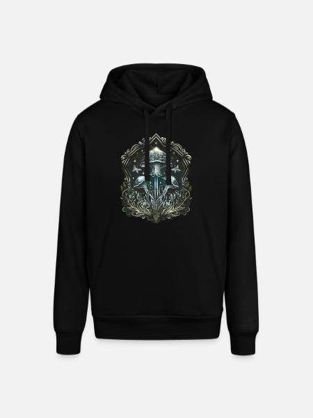 Magic mushrooms, mushrooms, distressed - Stanley/Stella SOUNDER Unisex Hoodie - black