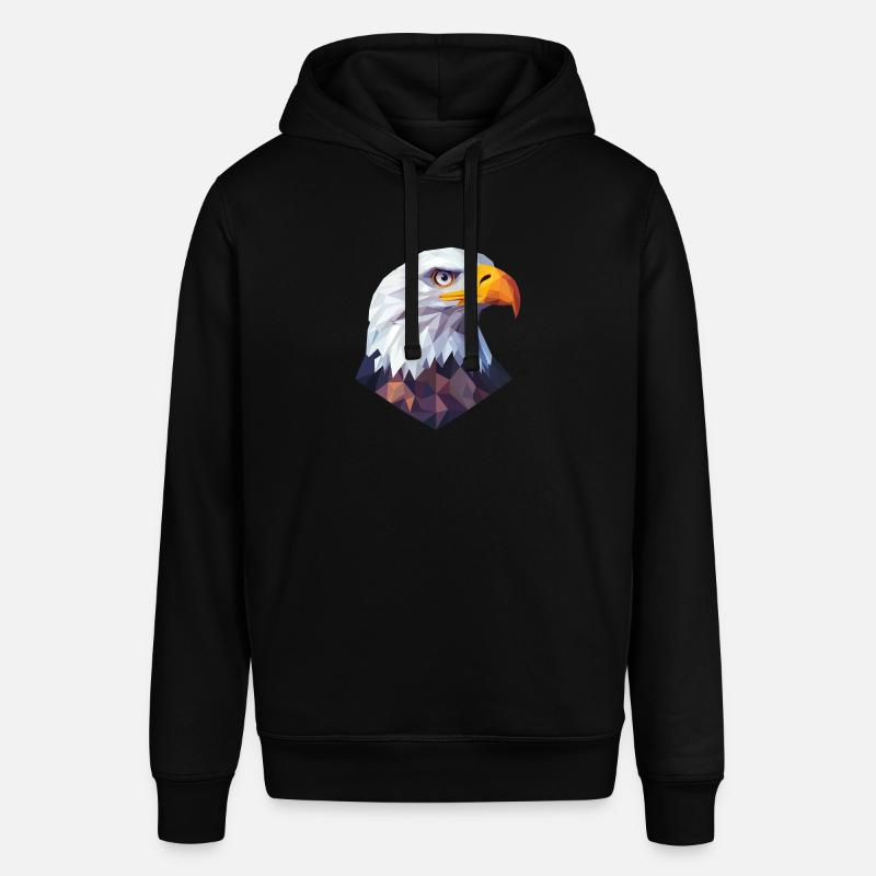 Conception du logo Low Poly de la tête d’aigle - Sweat à capuche SOUNDER Stanley/Stella Unisexe - noir