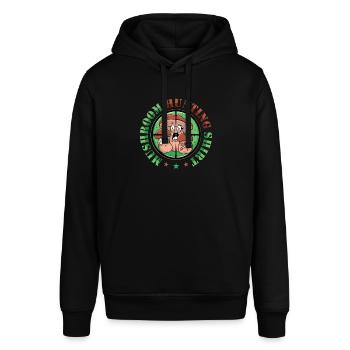Pilzsammler Pilzjagd - Stanley/Stella Unisex Hoodie SOUNDER - Schwarz - Vorne - Alina (178cm) & Michal (187cm)