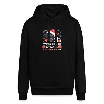Labrador Weihnachtsmarkt - Stanley/Stella Unisex Hoodie SOUNDER - Schwarz - Vorne - Alina (178cm) & Michal (187cm)