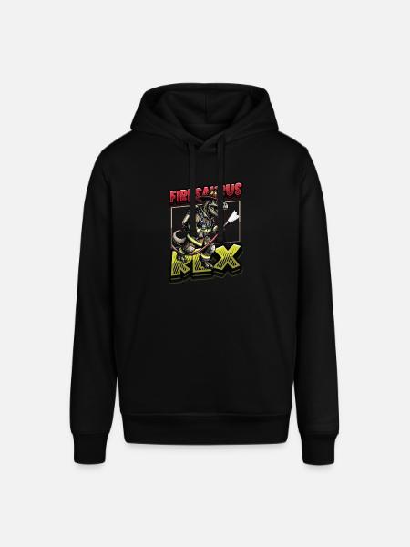 Firesaurus Rex Fire Brigade Dinosaur Adventure - Stanley/Stella SOUNDER Unisex Hoodie - black