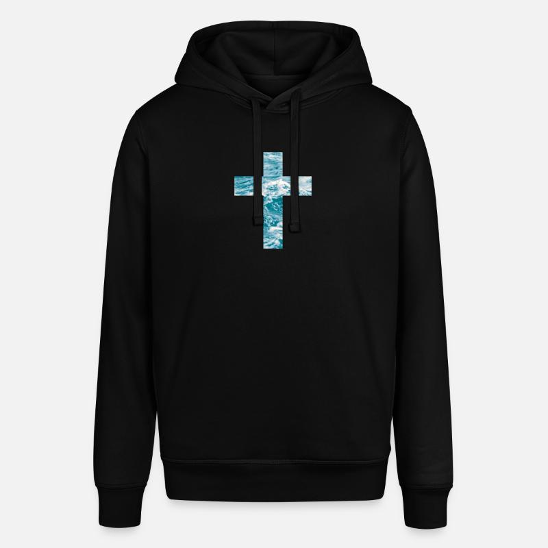 Croix chrétienne d’eau vive - Sweat à capuche SOUNDER Stanley/Stella Unisexe - noir