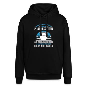 Jahr Unterteilt Sich In 2 Jahreszeiten Kreuzfahrt - Stanley/Stella Unisex Hoodie SOUNDER - Schwarz - Vorne - Alina (178cm) & Michal (187cm)