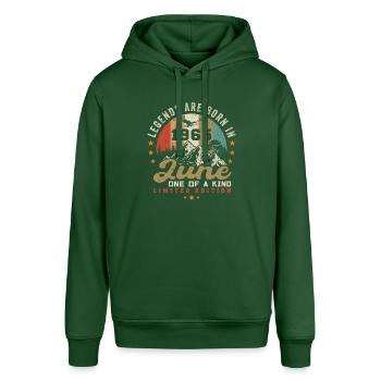 June 1965 Anniversary Juni 1965 Juni - Stanley/Stella SOUNDER Unisex Hoodie - bottle green - Front - Alina (178cm) & Michal (187cm)