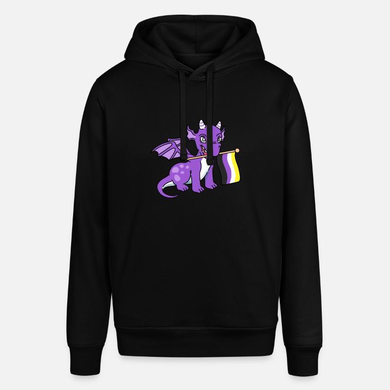 Nonbinary Pride Drache Nonbinary Pride - Stanley/Stella Unisex Hoodie SOUNDER - Schwarz