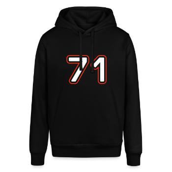 71 Number Symbol - Stanley/Stella SOUNDER Unisex Hoodie - black - Front - Alina (178cm) & Michal (187cm)