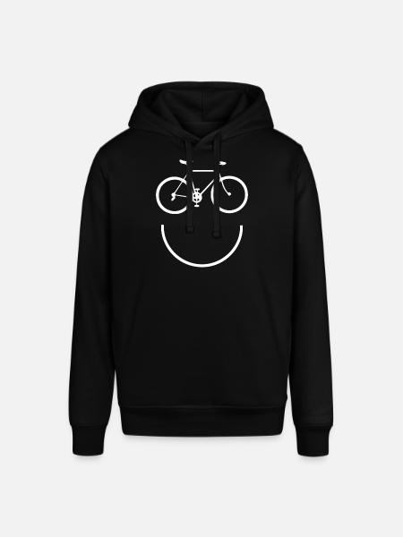 Rower logo uśmiech rowerzysta humor - Bluza z kapturem typu unisex Stanley/Stella SOUNDER - czarny