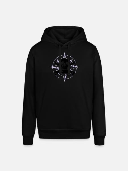 windrose_skull_02_d_3c - Sweat à capuche SOUNDER Stanley/Stella Unisexe - noir