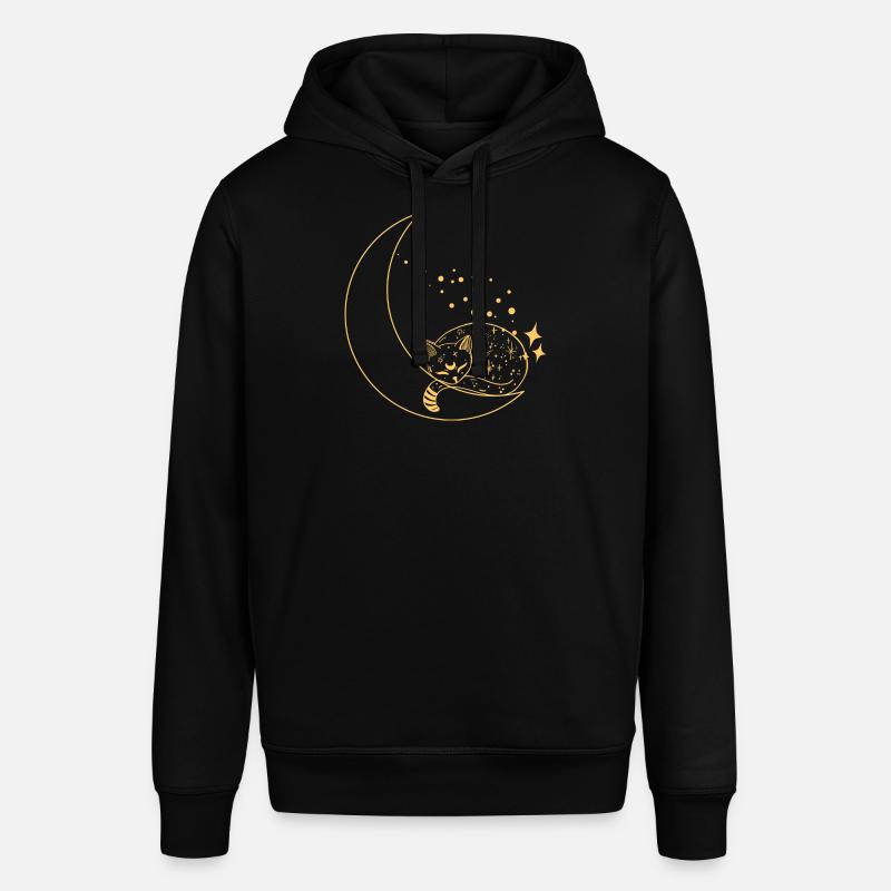 chat dans la lune brillé - Sweat à capuche SOUNDER Stanley/Stella Unisexe - noir