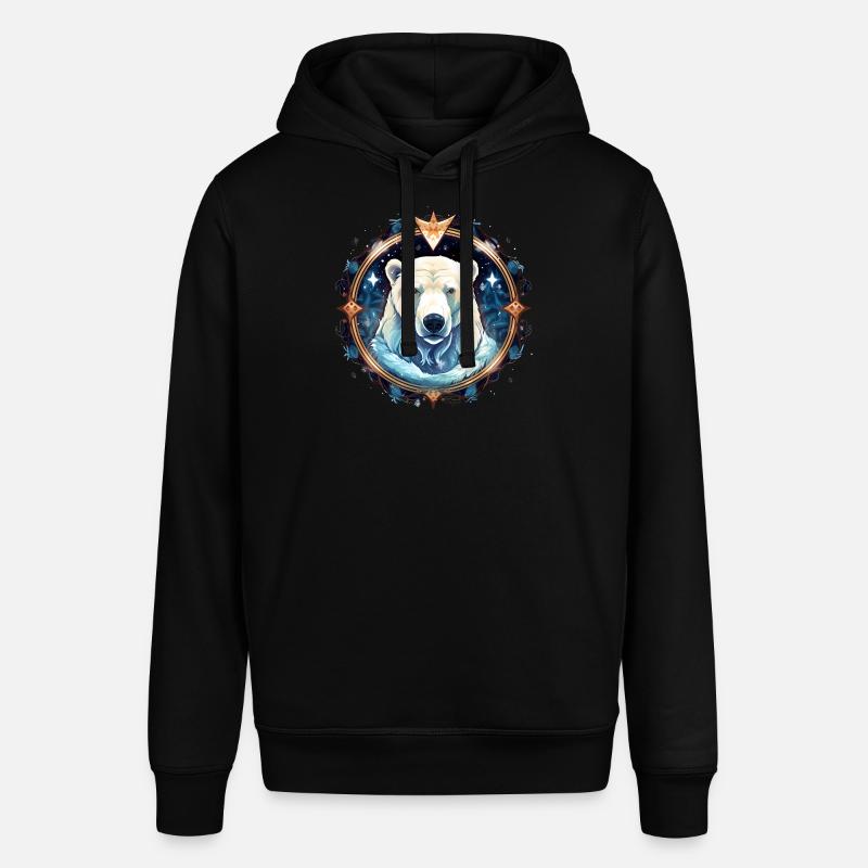 Eisbär mit verschneiten Elementen, Liebesbären - Stanley/Stella Unisex Hoodie SOUNDER - Schwarz