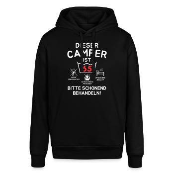 Dieser Camper ist 65. Schonend behandeln - Stanley/Stella Unisex Hoodie SOUNDER - Schwarz - Vorne - Alina (178cm) & Michal (187cm)