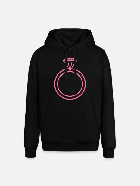 Diamantring Heiratsantrag Verlobung - Stanley/Stella Unisex Hoodie SOUNDER - Schwarz