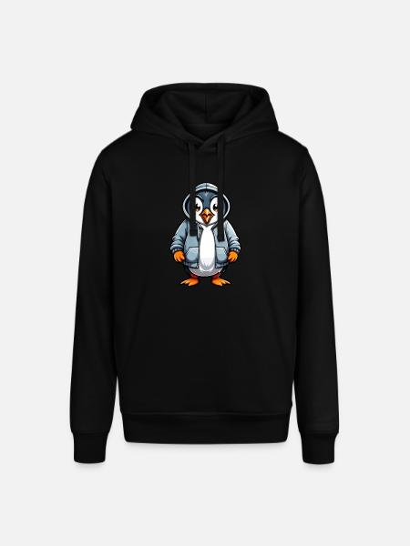Cute penguin in jacket - Stanley/Stella SOUNDER Unisex Hoodie - black