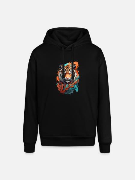 Tiger im Graffiti Stil - Stanley/Stella Unisex Hoodie SOUNDER - Schwarz