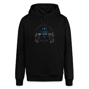 Halloween Witch Witches Thick Thighs Witch Vibes - Stanley/Stella SOUNDER Unisex Hoodie - black - Front - Alina (178cm) & Michal (187cm)
