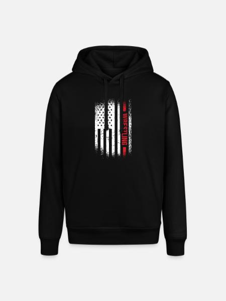 Sport Us Flag Wrestling - Stanley/Stella SOUNDER Unisex Hoodie - black