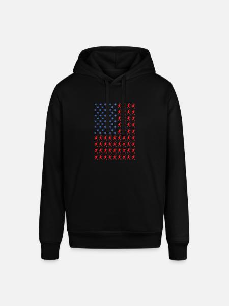 Sport Us Flag Squash - Stanley/Stella SOUNDER Unisex Hoodie - black