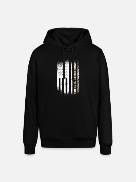 Labrador Retriever Us Flag - Stanley/Stella SOUNDER Unisex Hoodie - black