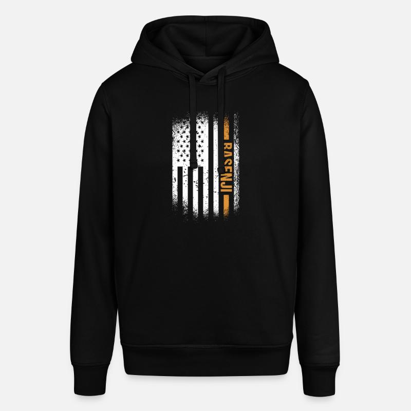 Dog Basenji Us Flag - Stanley/Stella Unisex Hoodie SOUNDER - Schwarz