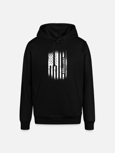 Sport Us Flag Equestrian - Stanley/Stella SOUNDER Unisex Hoodie - black